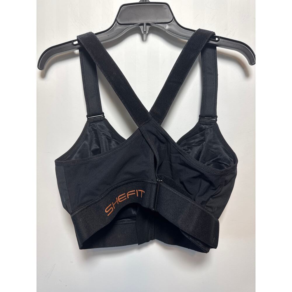 NWT SHEFIT Ultimate Sports Bra Sz 3 Luxe Black Adjustable High Impact Front Zip - Picture 4 of 16